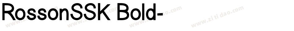 RossonSSK Bold字体转换